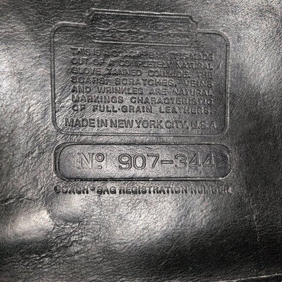 Vintage Coach Black Leather Slim Handle Clutch NYC - Picture 3 of 10